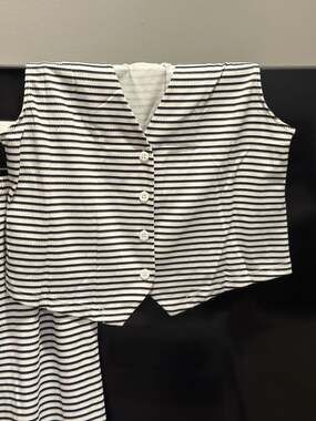 Striped Loungewear Waistcoat and Palazzo Trousers Two-Piece Set